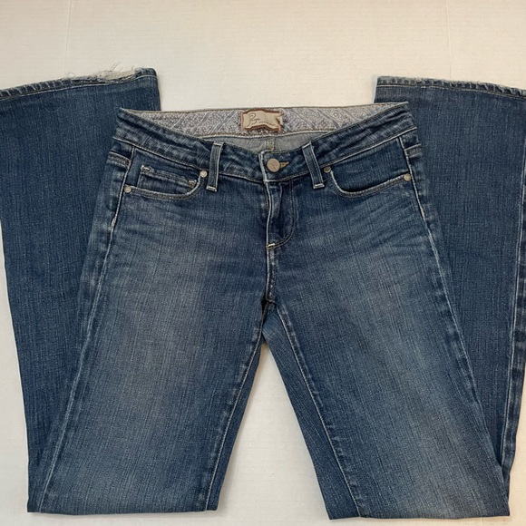 Paige Premium Denim Blue Jeans Hollywood Hills Classic Mid Low Rise Boot Cut - Picture 6 of 15